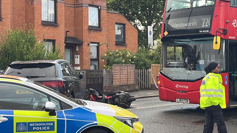 Crash on Fulham Palace Road, 14 May 2026. Pic: Putney.news