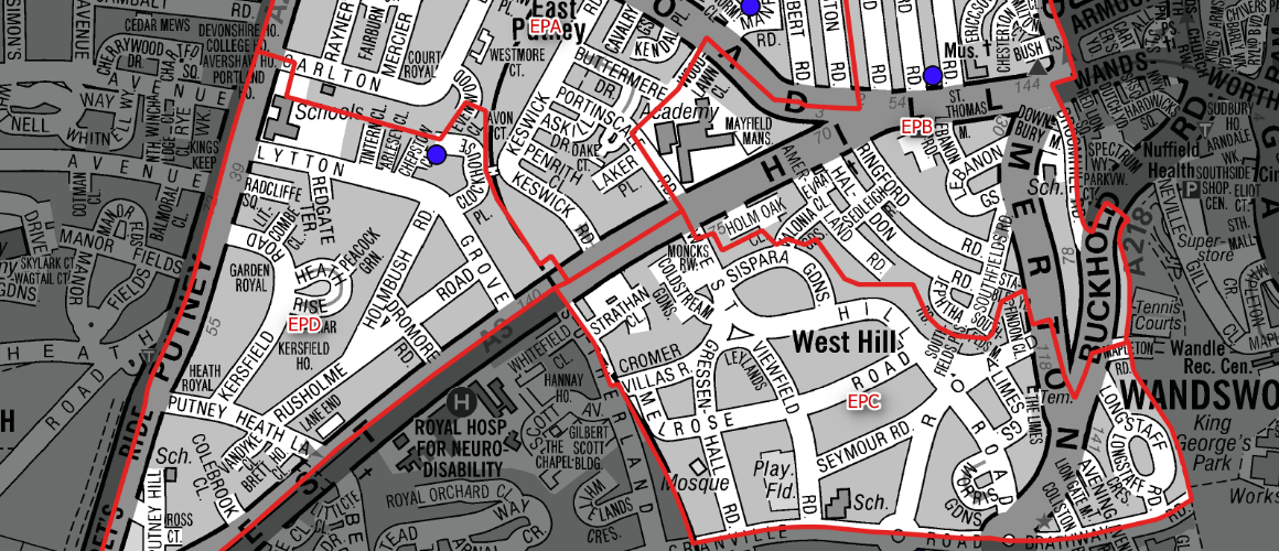 East Putney ward map