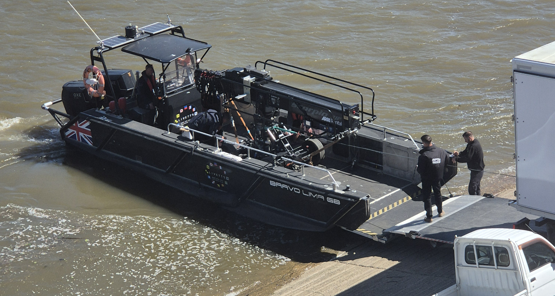 Professional film crew spotted at Putney Embankment. Pic: Ed Coke