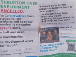 A leaflet from West Putney's Conservative councillors.