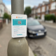 Electric charging lamppost sticker