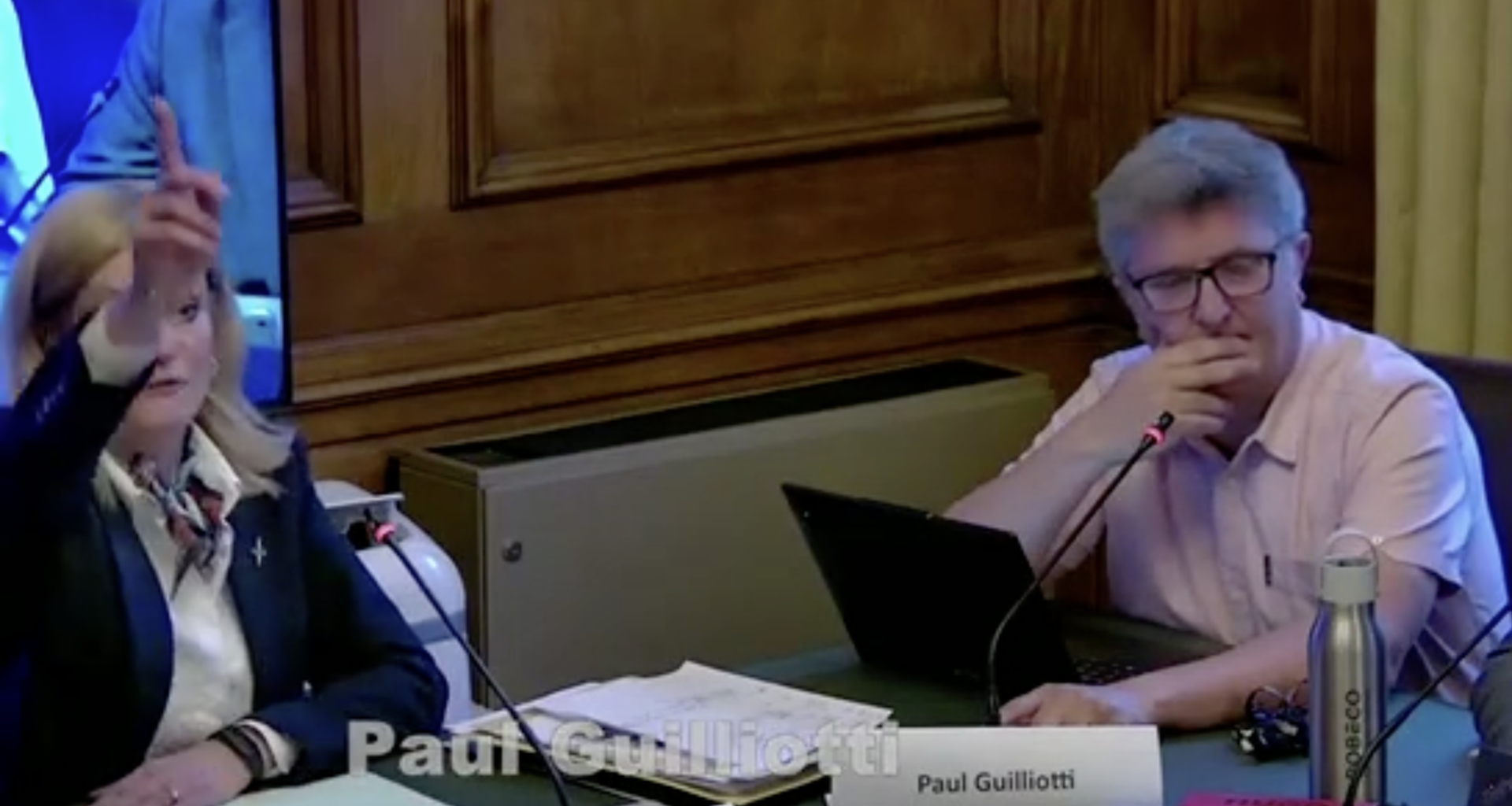 Pension Committee chair dismisses a member of the public when interrupted.