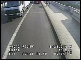 Still showing the moment the Putney Pusher shoved woman into the path of a bus