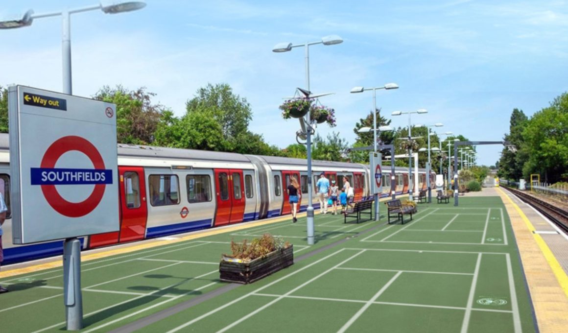 Southfields Tube station during Wimbledon