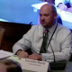Leader of Wandsworth Council, Robert Morritt, at his first cabinet meeting