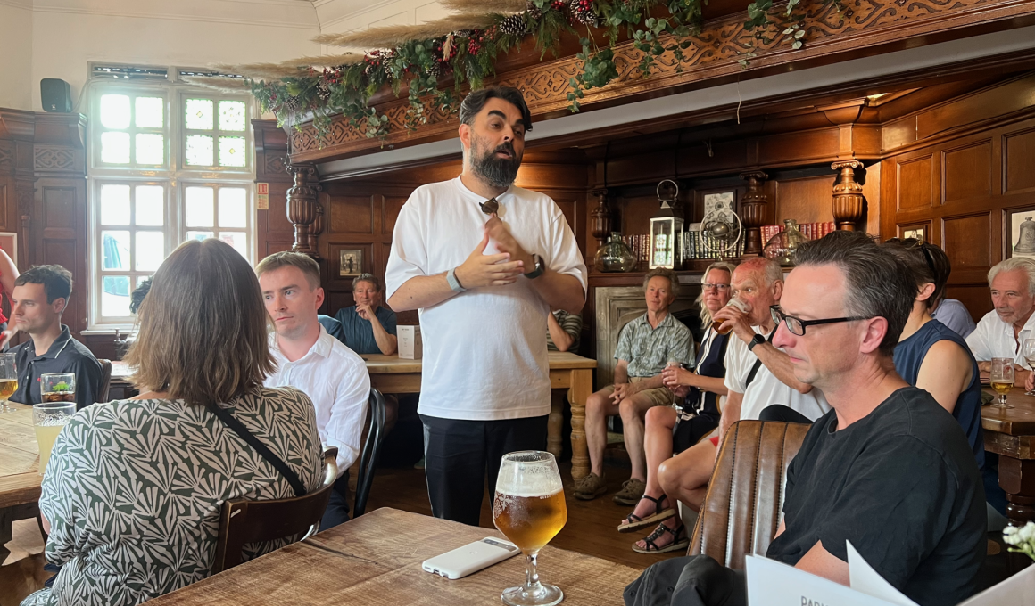 Amir Matinahmadi address the Park Tavern
