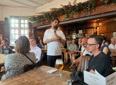 Amir Matinahmadi address the Park Tavern