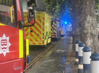 Emergency vehicles at Putney Pier