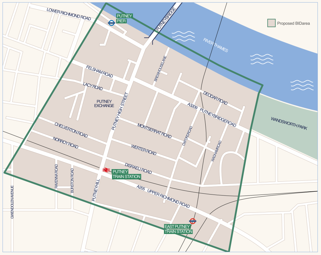 Positively Putney BID catchment area