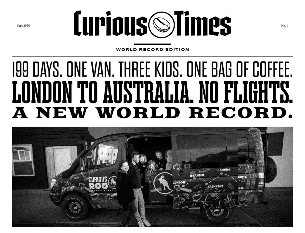 Newspaper commemorating the trip