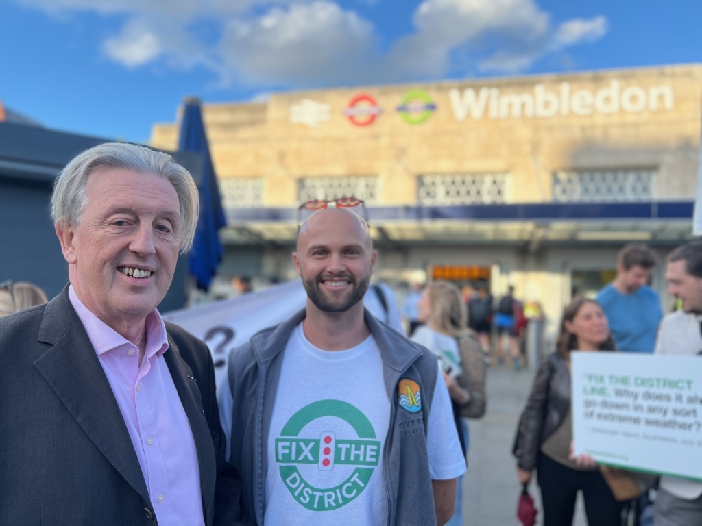Paul Kohler MP with Fix the District campaigner Max Barber
