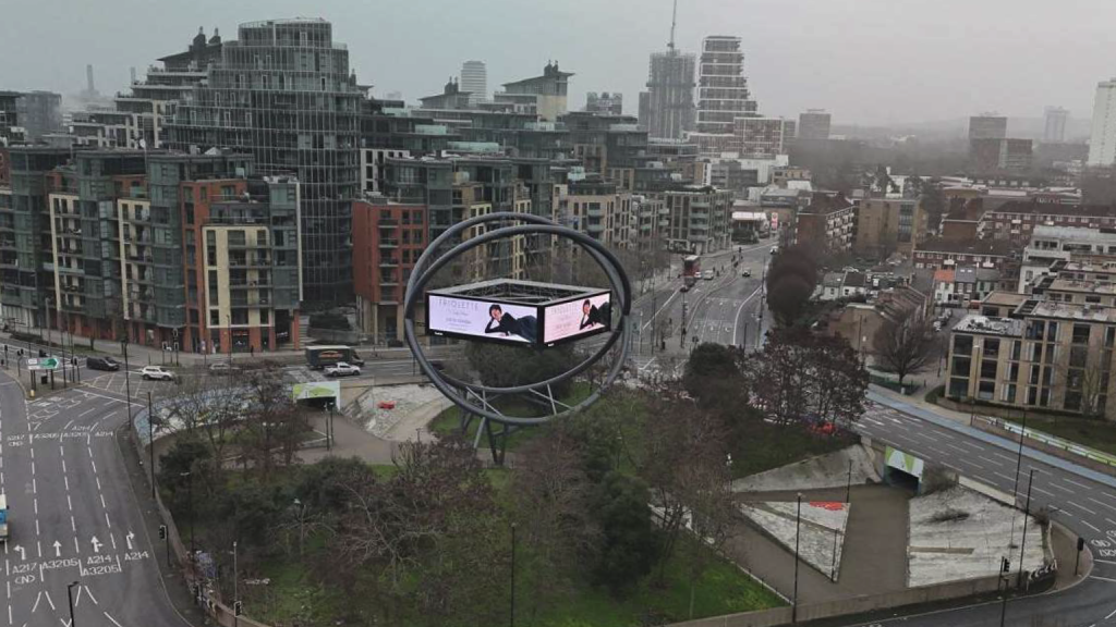 The Wandsworth roundabout advertising structure better known as The Pretzel