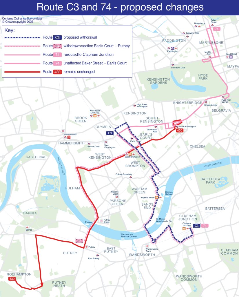 Proposed changes to the 74 bus 