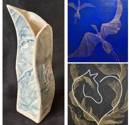 Work shown in the leaflet by Dina Edita K and Chris Payne
